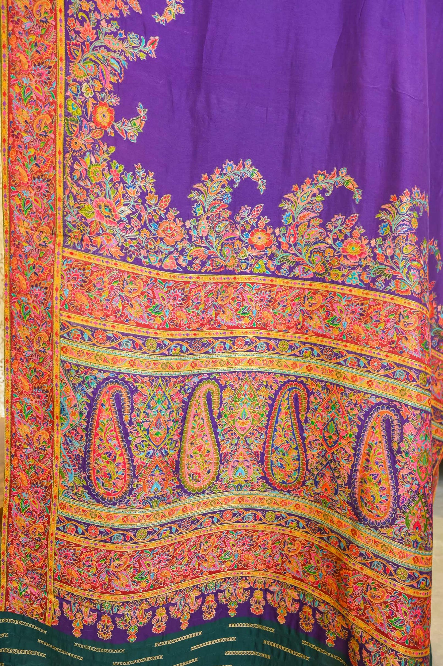 Purple Crepe Georgette Saree