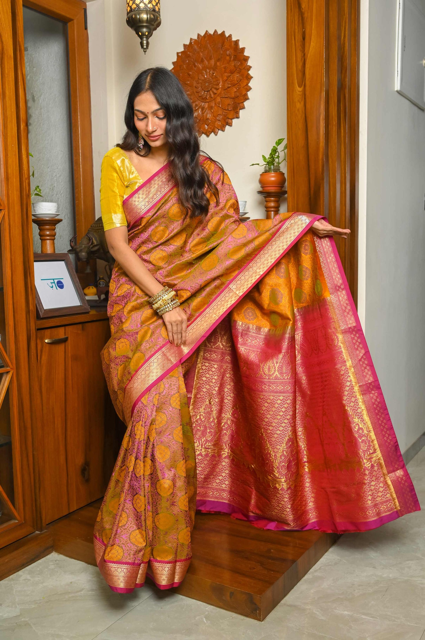 Green Soft Silk Banarasi Saree
