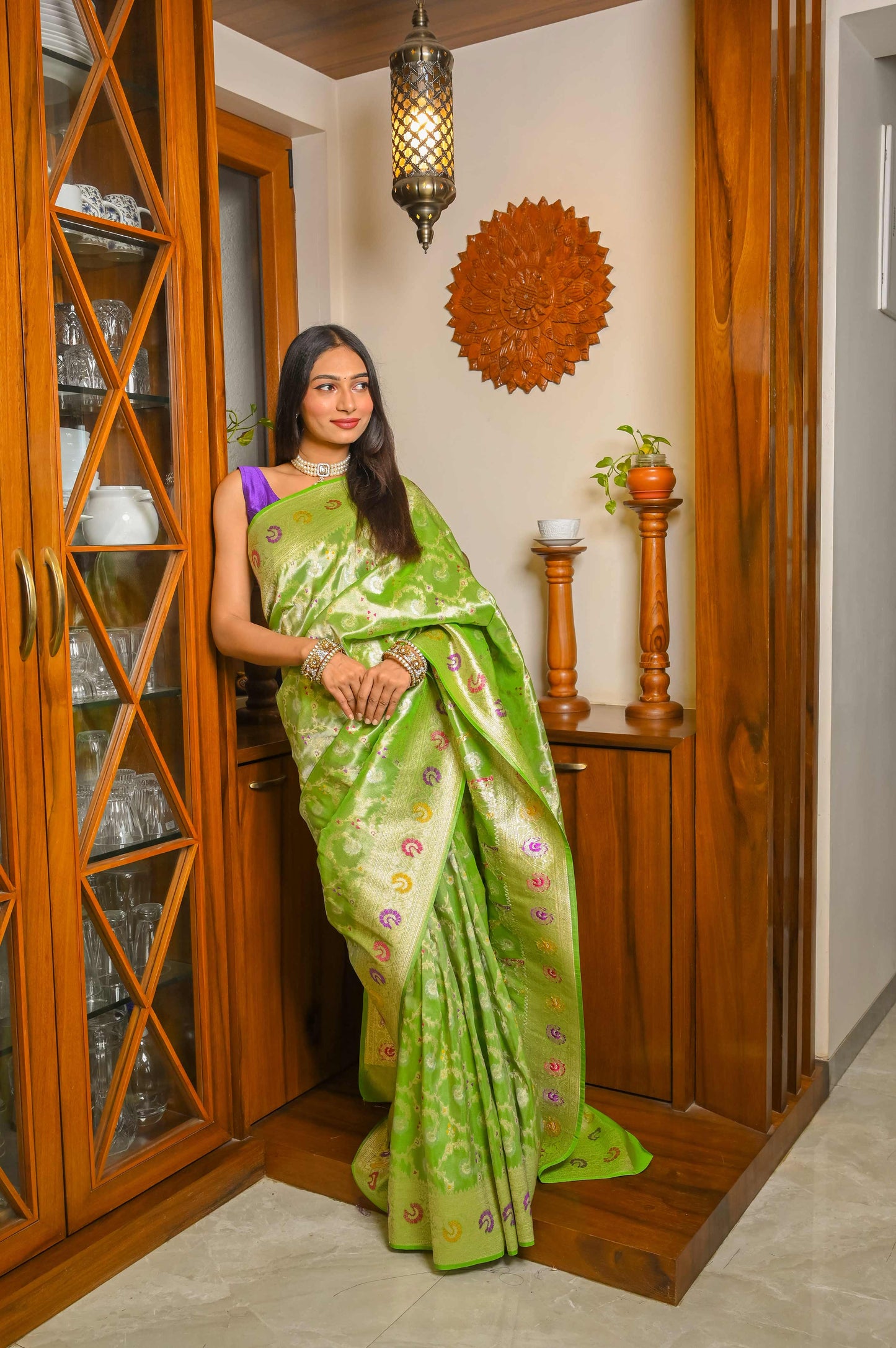 Green Tissue Silk Saree