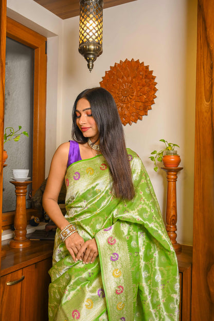 Green Tissue Silk Saree