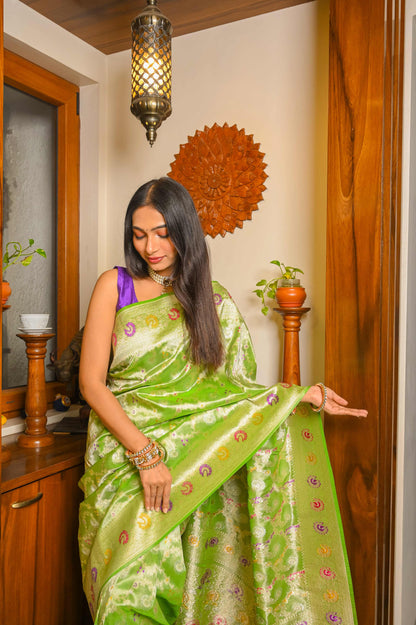 Green Tissue Silk Saree