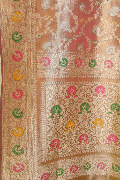 Brown Tissue Silk Saree