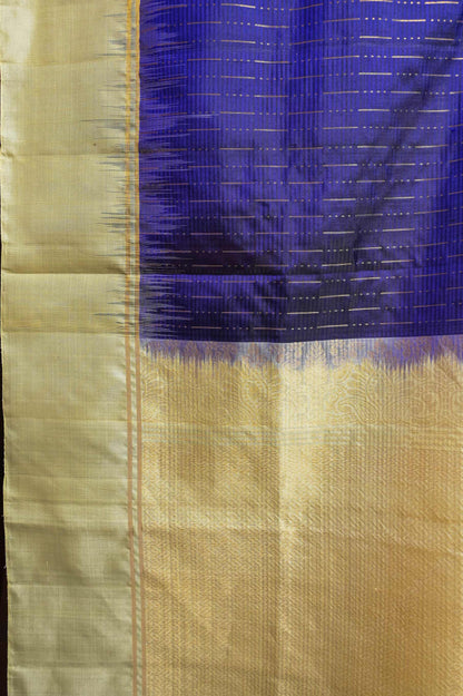 Blue Muga Silk Saree