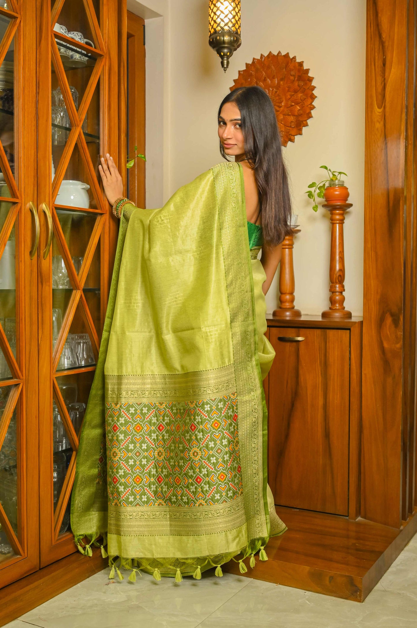 Green Patola Silk Saree