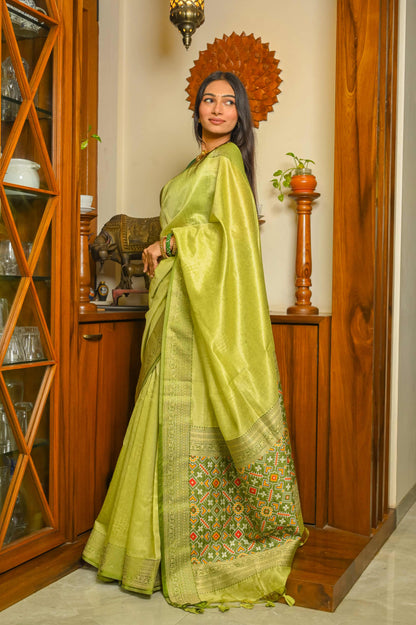 Green Patola Silk Saree