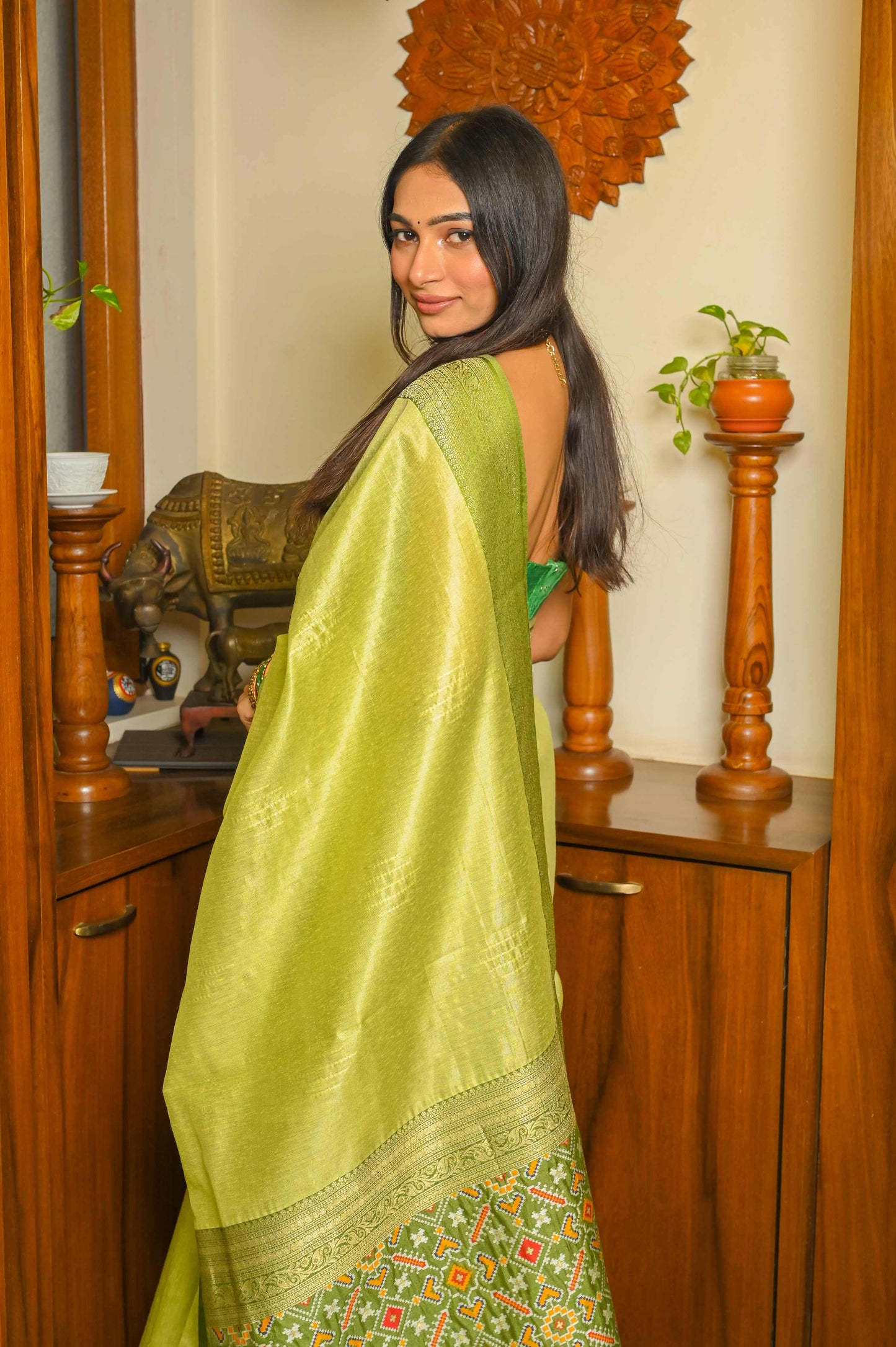 Green Patola Silk Saree