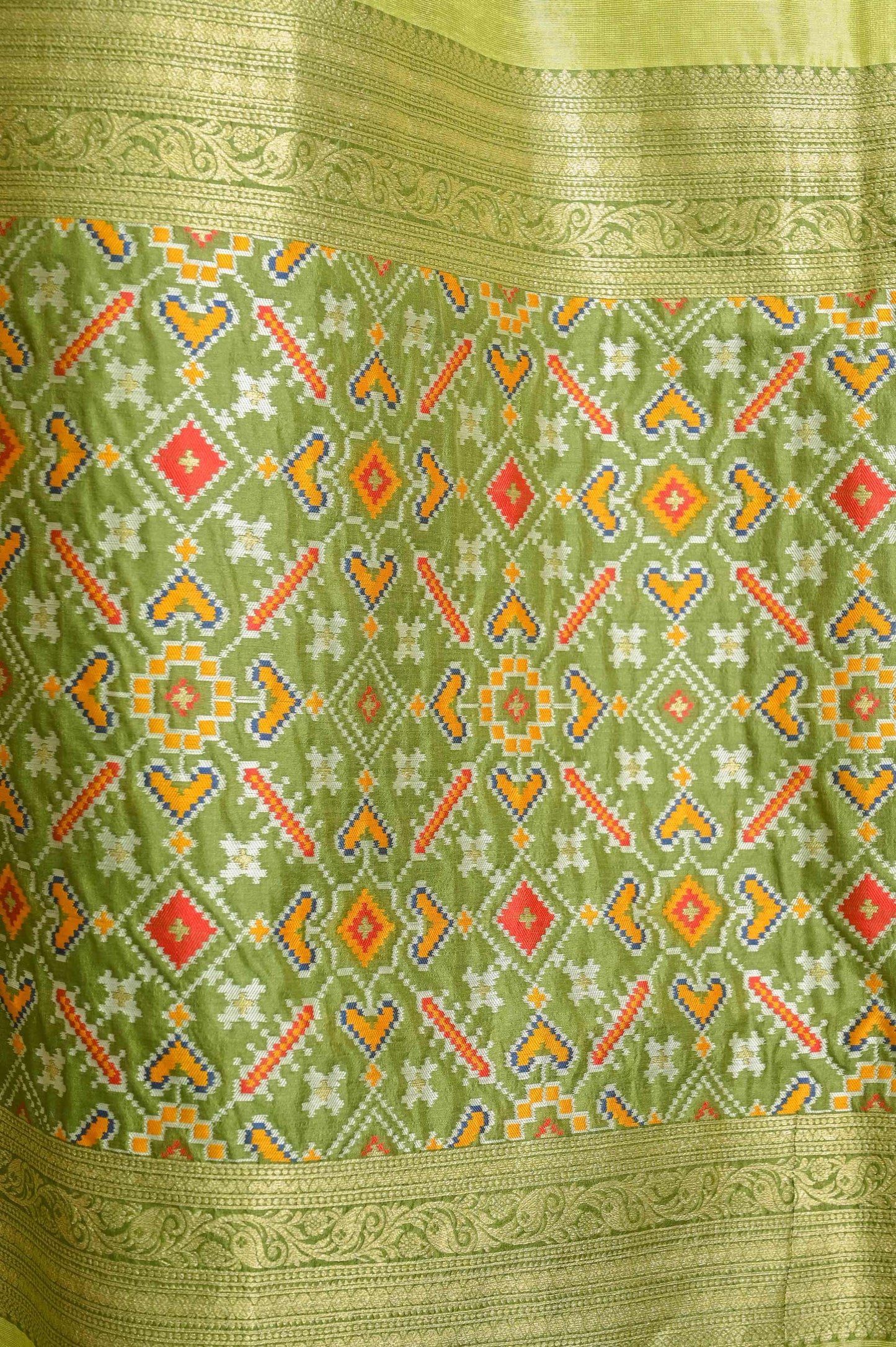 Green Patola Silk Saree