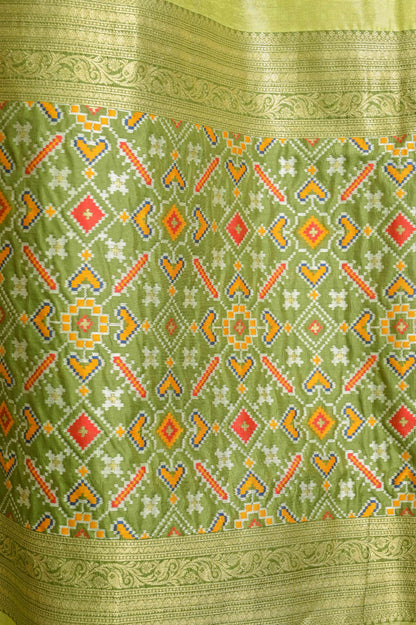Green Patola Silk Saree