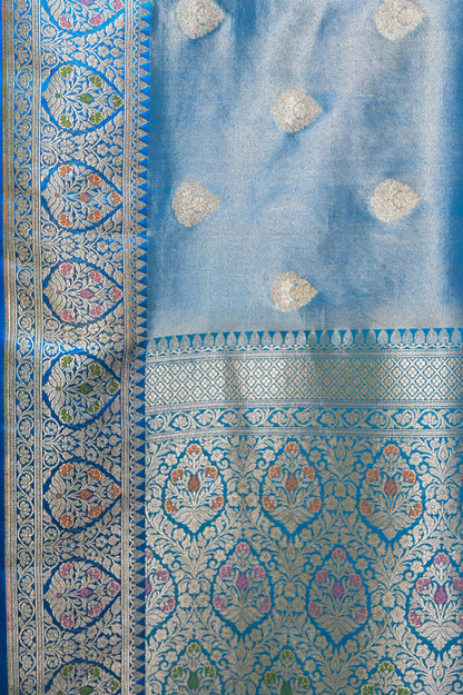 Blue Tissue Silk Saree
