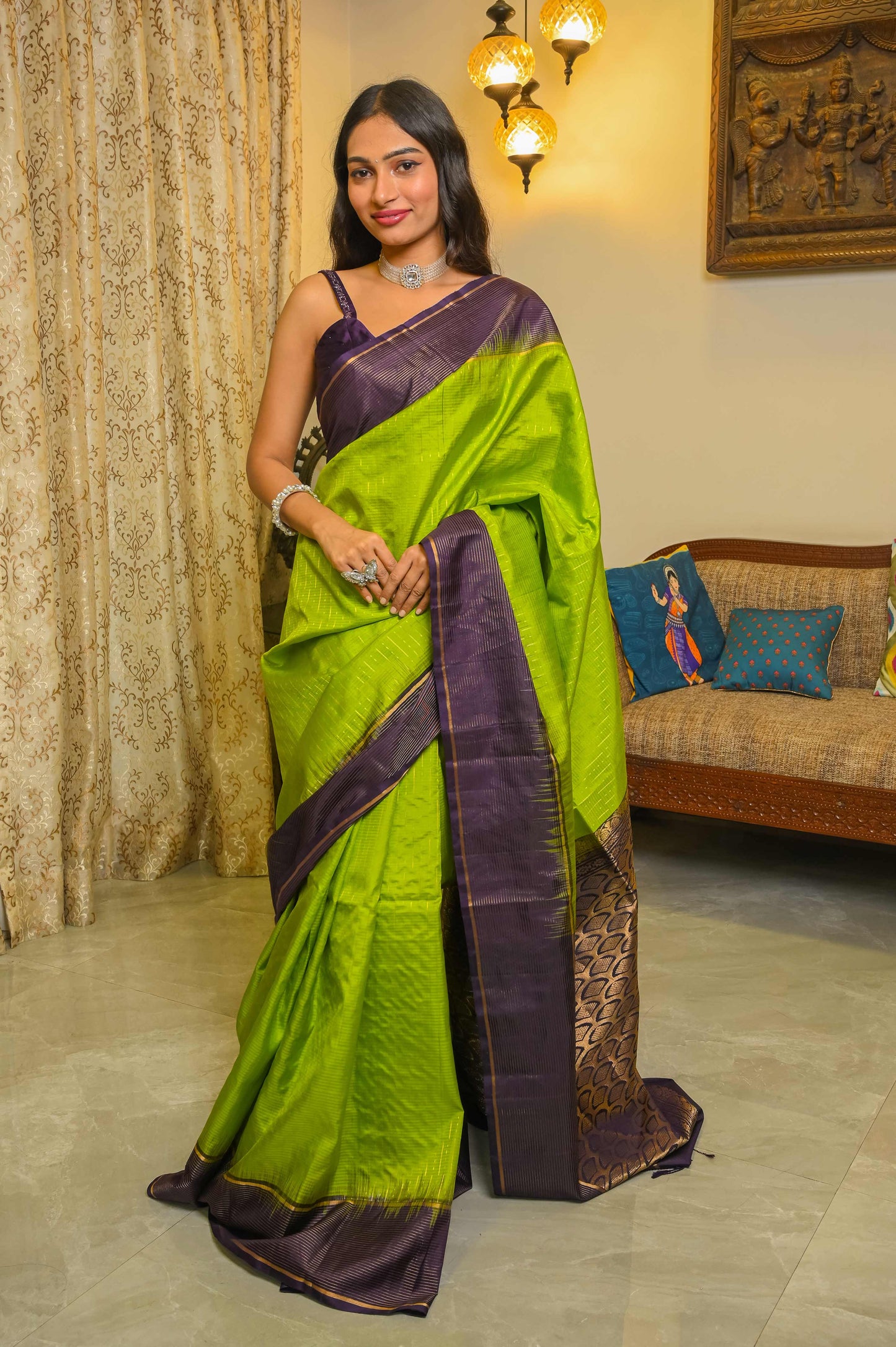 Green Muga Silk Saree