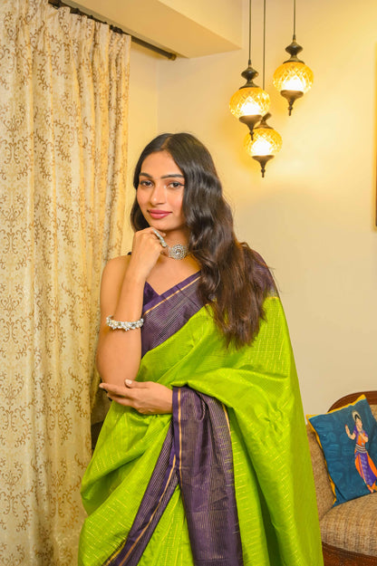 Green Muga Silk Saree