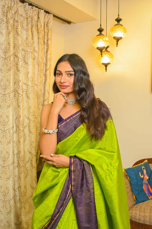 Green Muga Silk Saree
