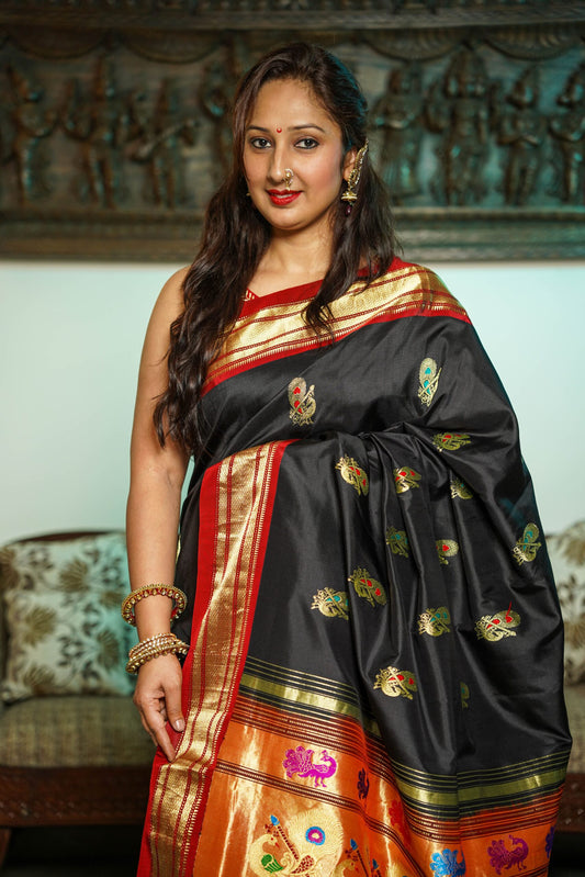 Black Paithani Saree