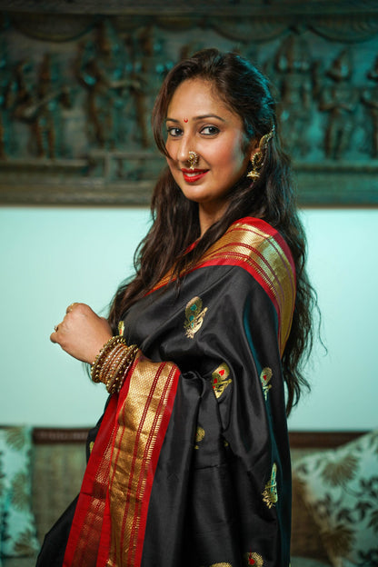 Black Paithani Saree