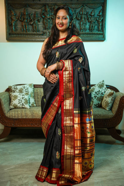 Black Paithani Saree