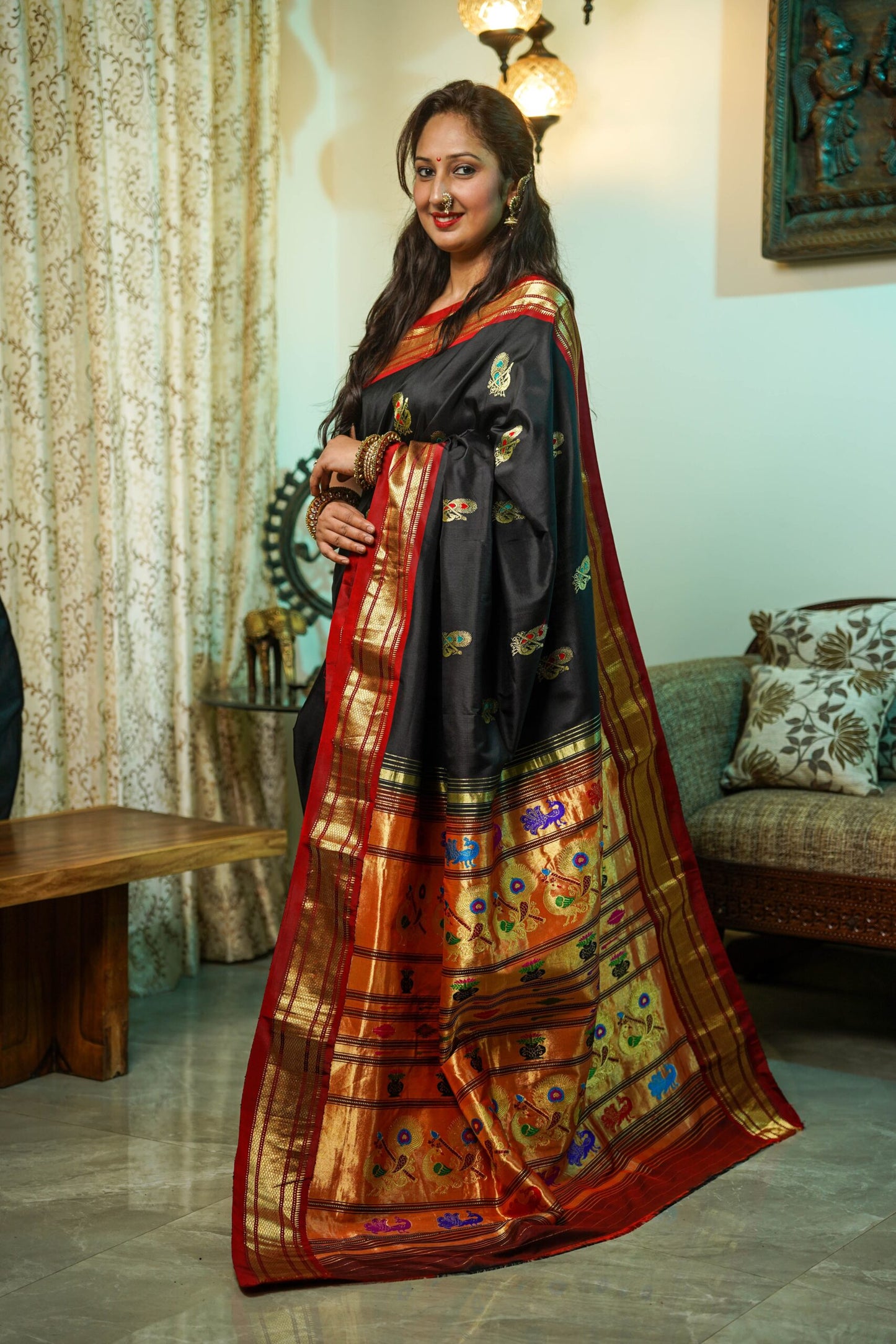 Black Paithani Saree