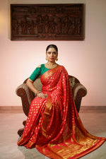 Load image into Gallery viewer, Peach Pink Georgette Saree
