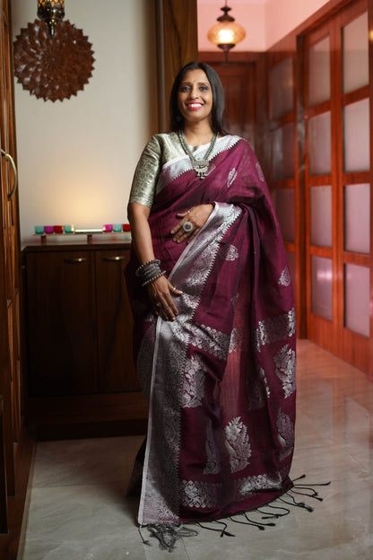 Jute Linen Saree