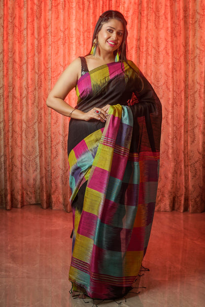 Multicolour Cotton Saree