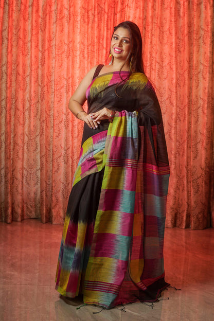 Multicolour Cotton Saree