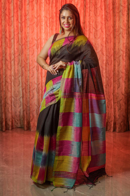 Multicolour Cotton Saree