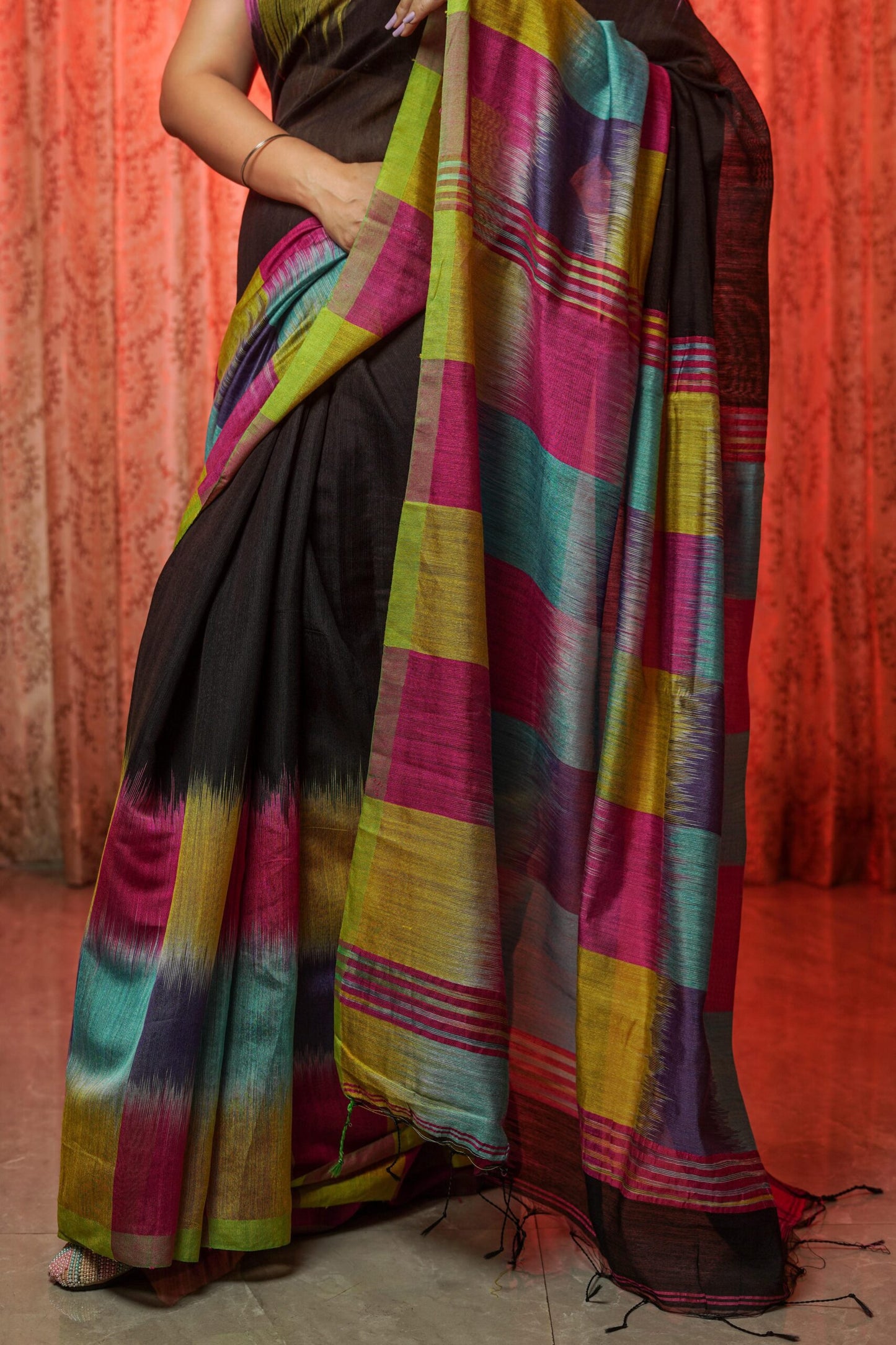 Multicolour Cotton Saree