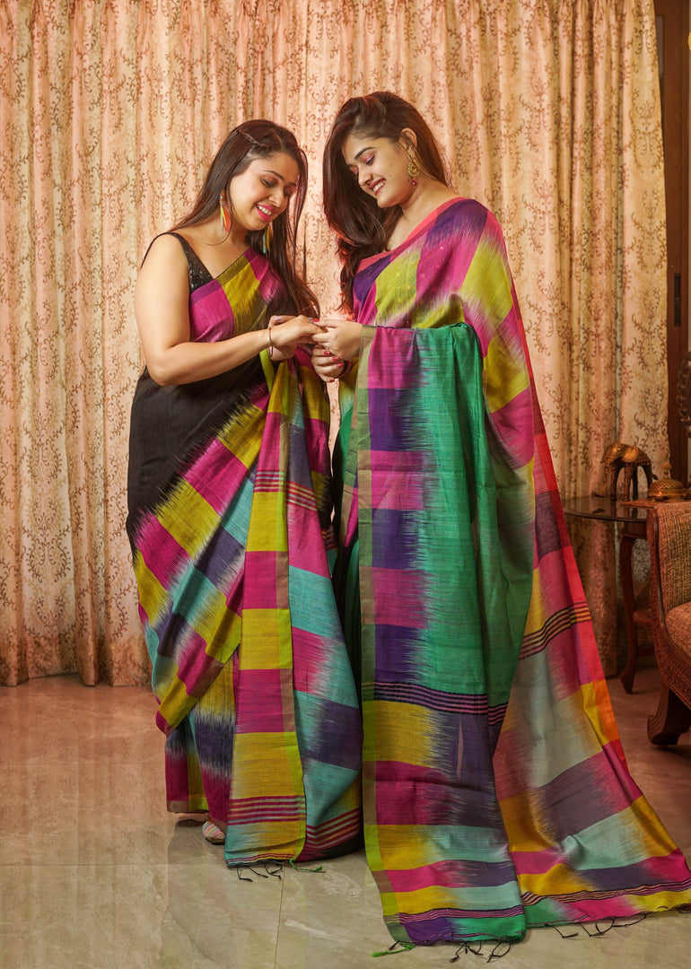 Multicolour Cotton Saree