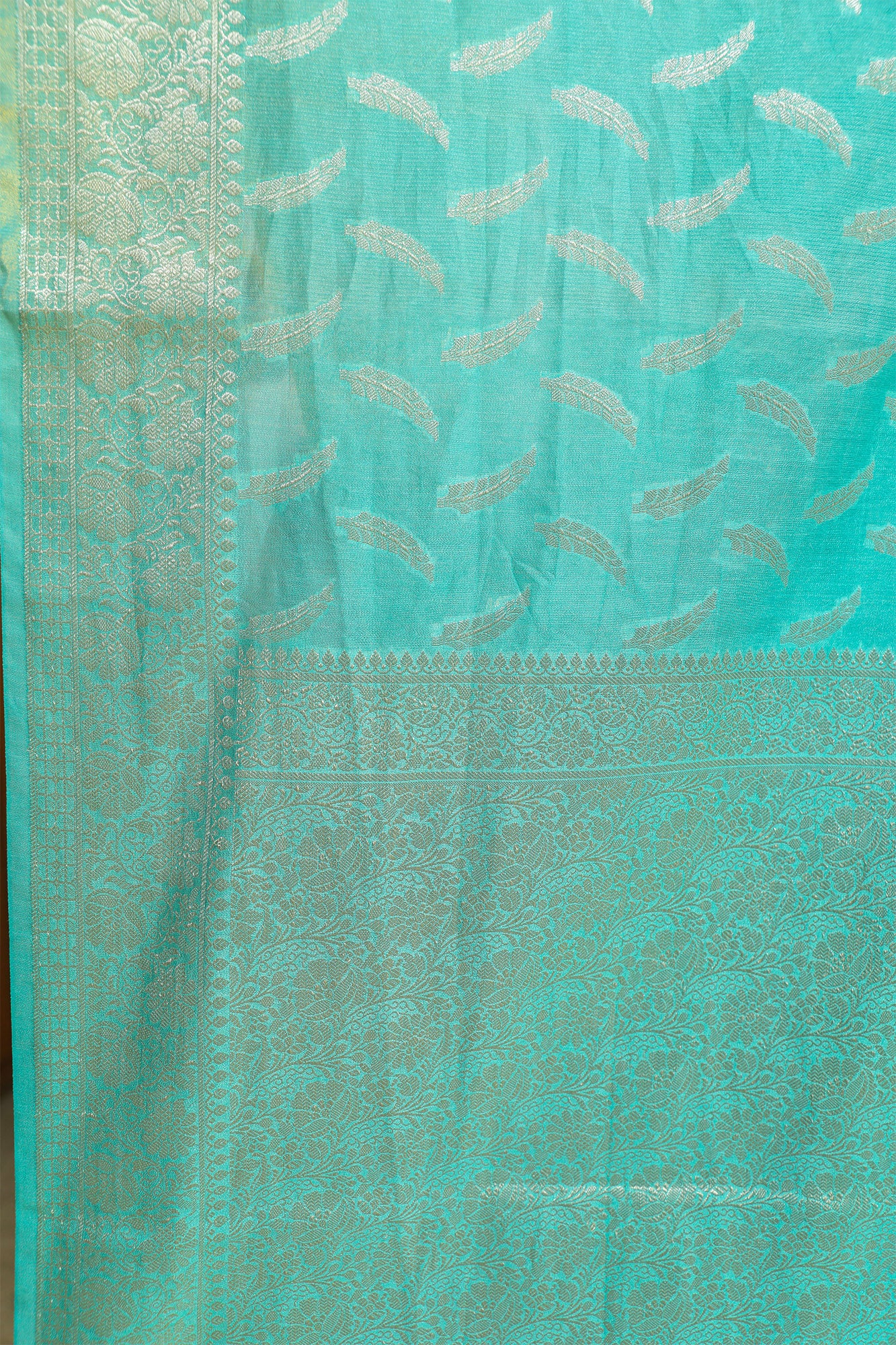 Blue Mulberry Silk Saree