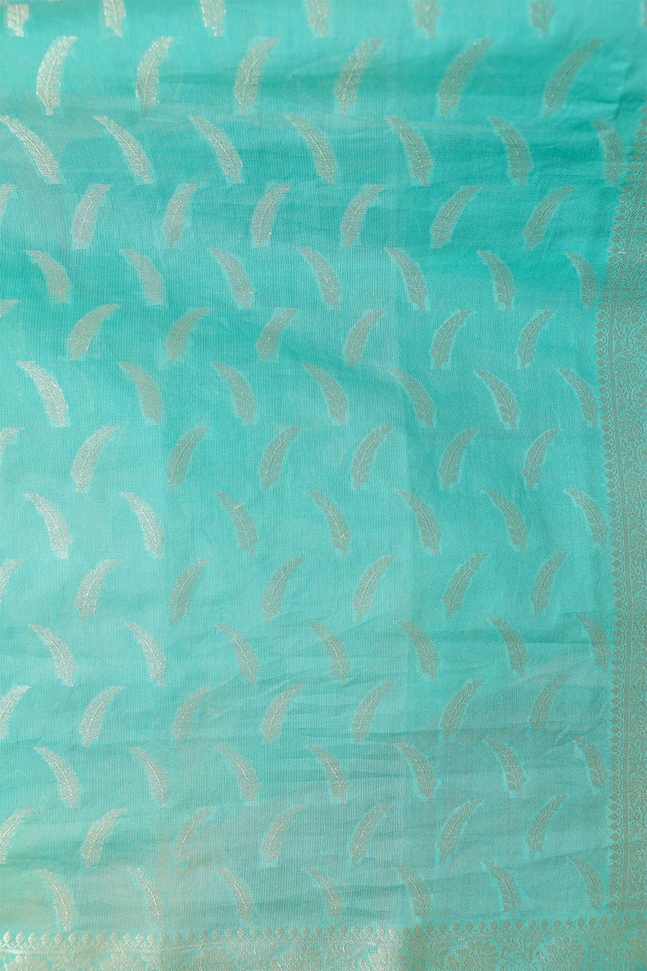 Blue Mulberry Silk Saree