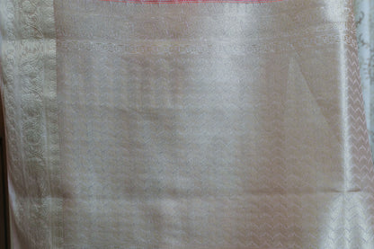 Pink Resham Silk Katha Weave Saree