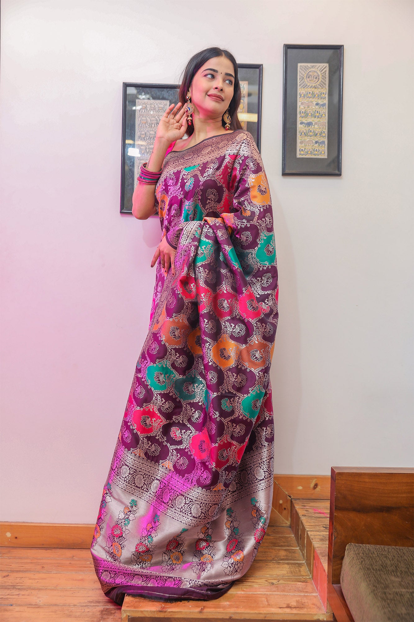 Rangkat Pattern Handloom Silk Saree