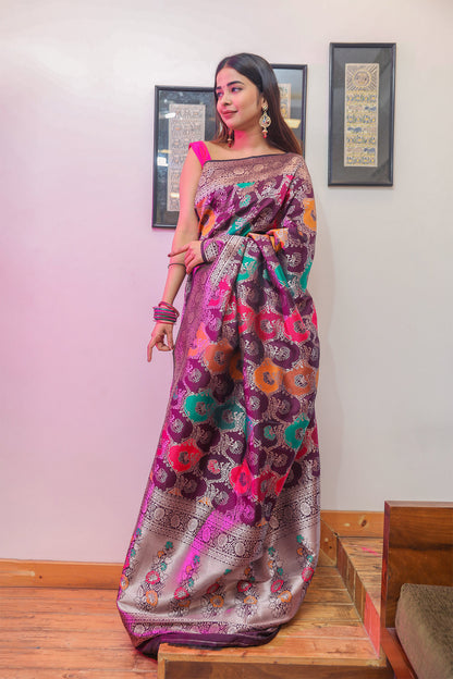 Rangkat Pattern Handloom Silk Saree