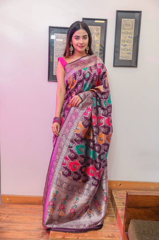 Rangkat Pattern Handloom Silk Saree