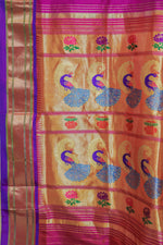 Load image into Gallery viewer, Deep Magenta &amp; Purple Eri Silk Paithani Saree
