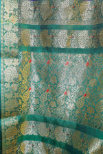 Load image into Gallery viewer, Royal Blue and Green Peshwai Handcrafted Saree
