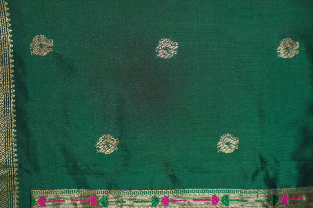 Green Paithani Silk Saree