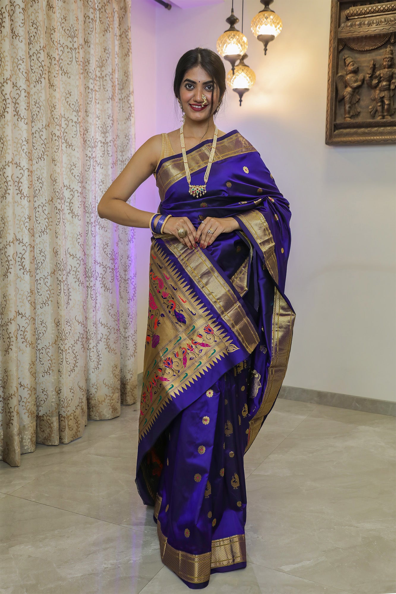 Blue Paithani Silk Saree