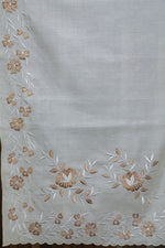 Load image into Gallery viewer, White Embroidered Bapta Silk Saree
