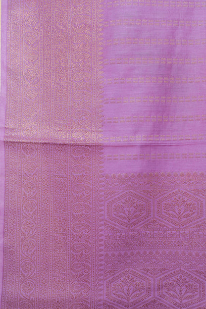 Lavender Muga Silk Saree