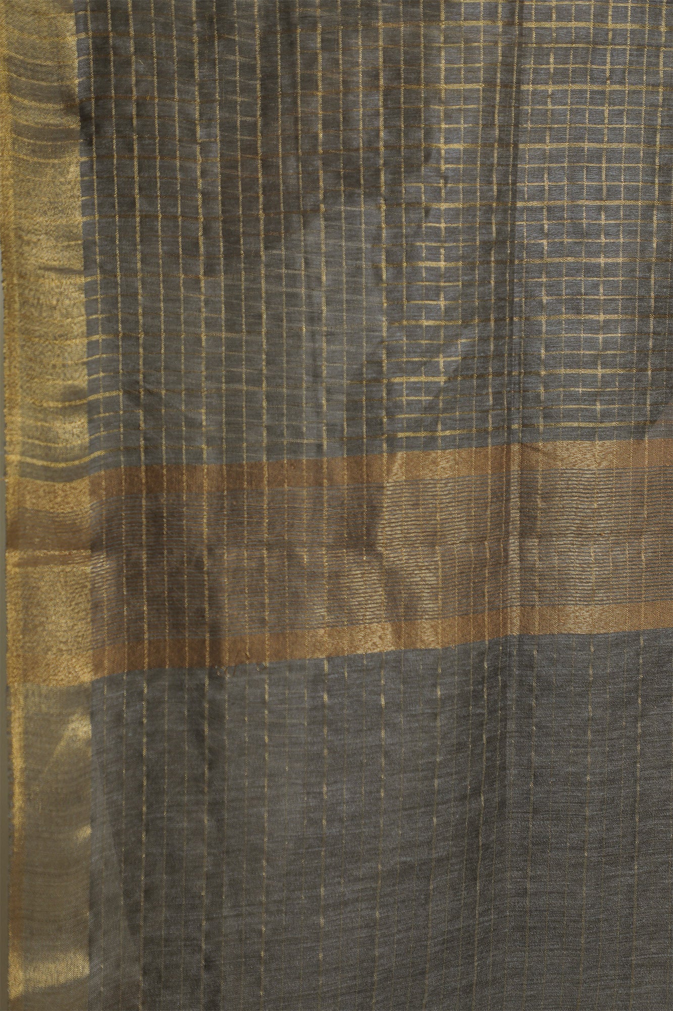 Brownish Black Basuhara Silk Saree