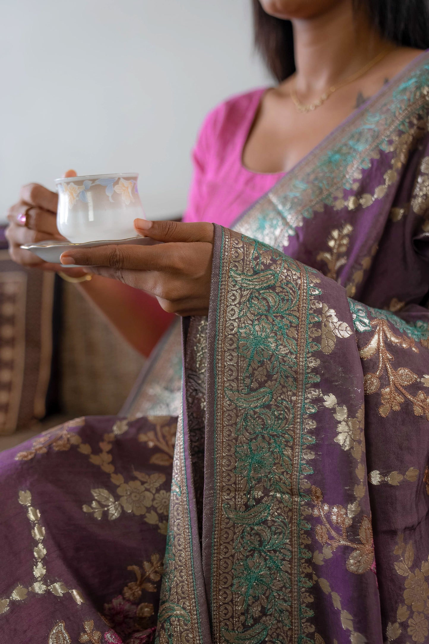 Light Brown Tissue Dupatta