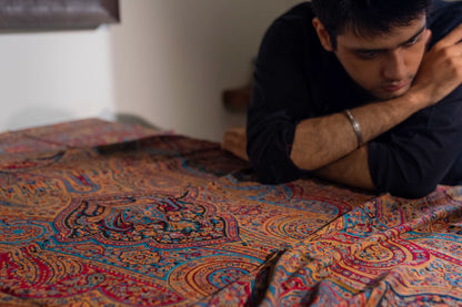 Multicolored Kalamkari Kani Shawl