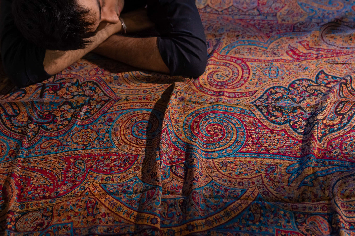 Multicolored Kalamkari Kani Shawl