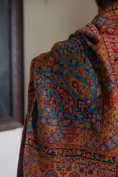 Multicolored Kalamkari Kani Shawl