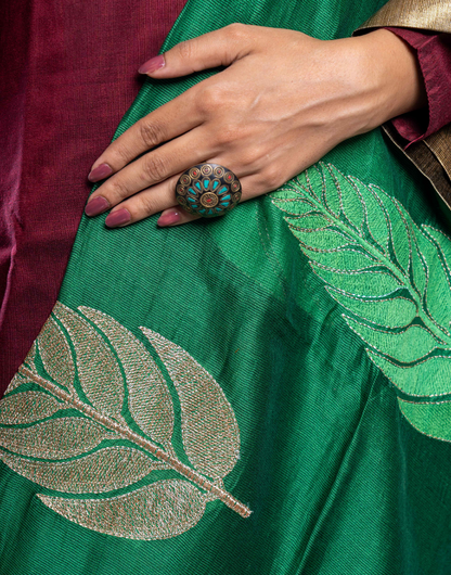 Green & Golden Dupatta